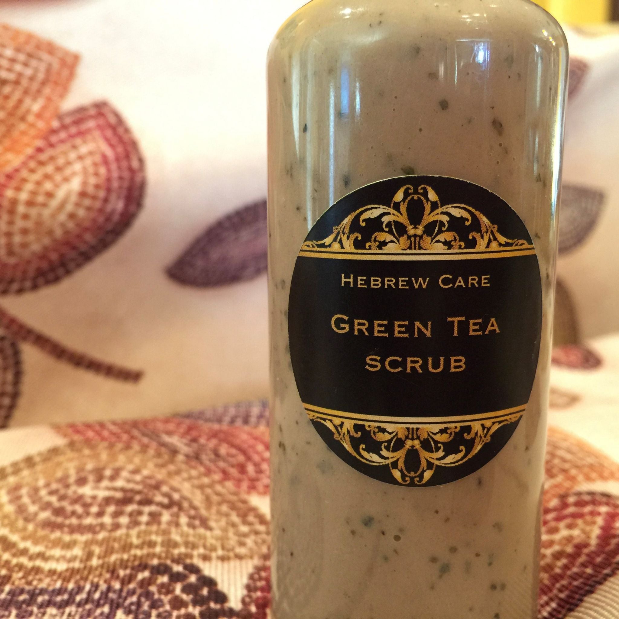 Green tea face scrub Hebrew Care