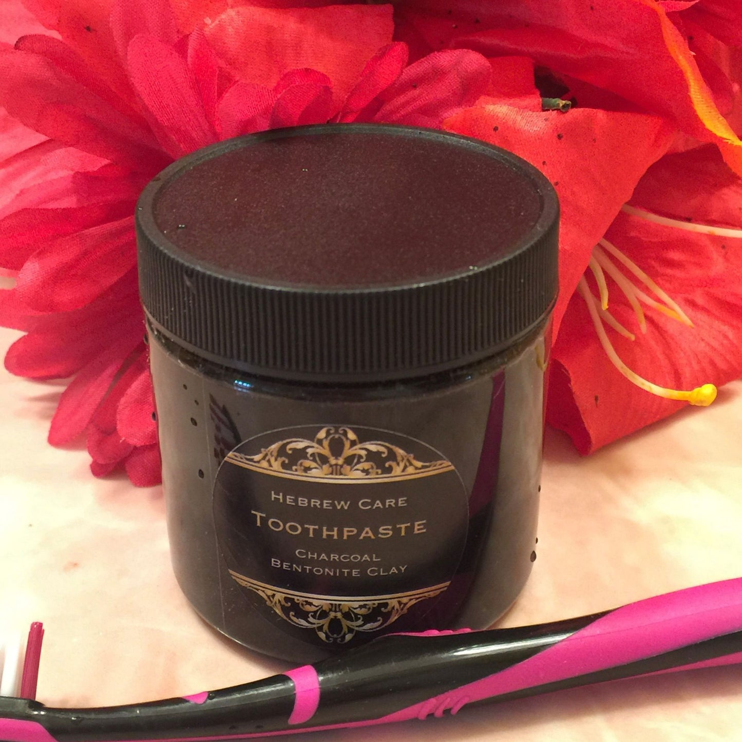 All Natural Black Charcoal Whitening Toothpaste, w/Colloidal Silver, clove, peppermint and more