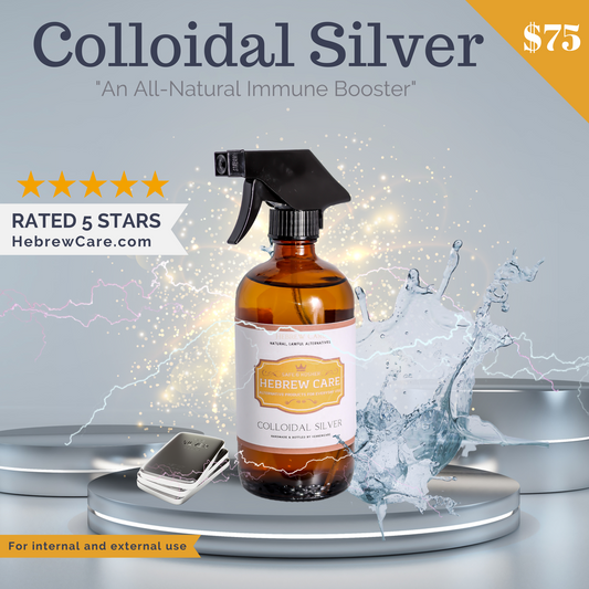 Spray Bottle Of Hebrew Care Colloidal Silver is 15 to 20 ppm