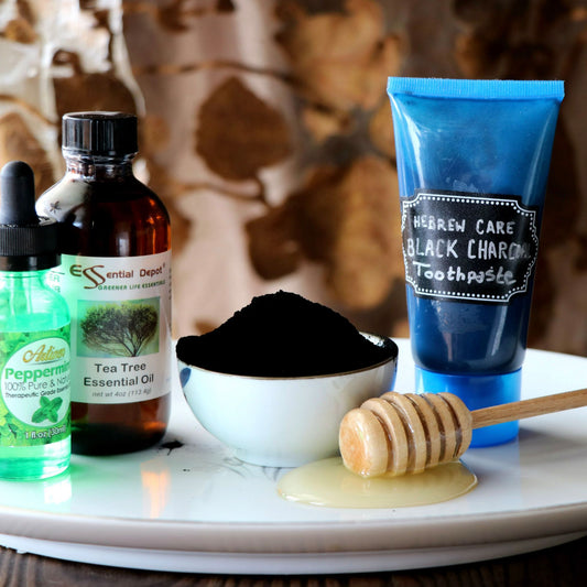 All Natural Black Charcoal Whitening Toothpaste, w/Colloidal Silver, clove, peppermint and more