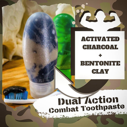 New Activated Charcoal and Bentonite Clay Dual Action Combat Toothpastet  no