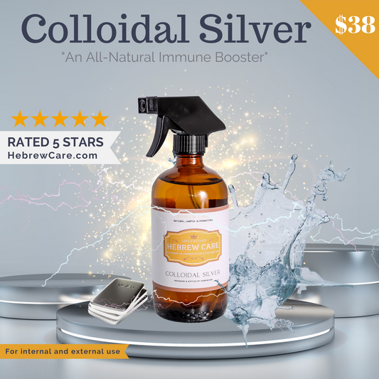Spray Bottle Of Hebrew Care Colloidal Silver is 15 to 20 ppm